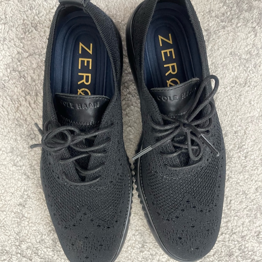 Cole Haan Black Oxfords with Wingtip Design - only worn twice!